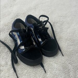 Vans Kids' Black and Blue Sneakers
